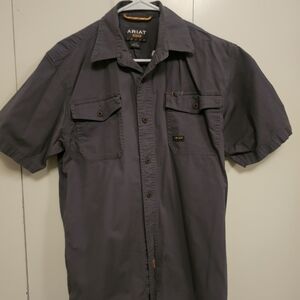 Ariat Rebar Men's Charcoal Button-Down Shirt